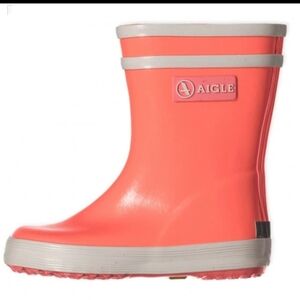 AIGLE ICONIC RUBBER BOOTS WATEEPROOF PULL ON TODDLER SIZE 20 US 4